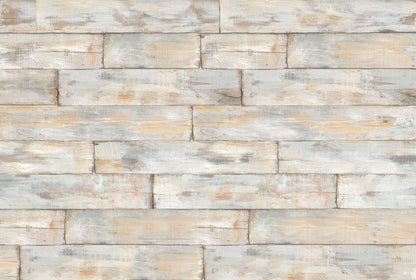 Shabby Chic Vintage Wood Imitation Non-Woven Wall Mural 