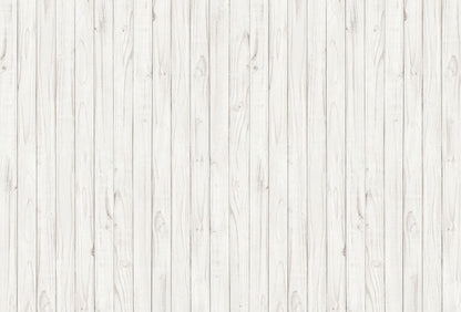 White Wooden Wall Planks Imitation Wallpaper Mural Idealdecor