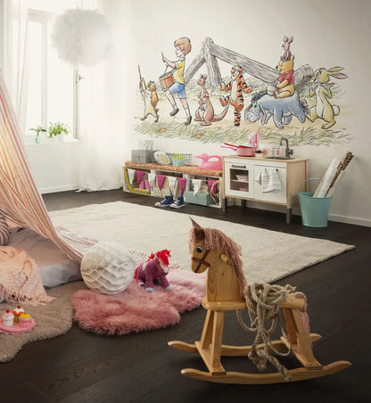 Winnie the Pooh Baby Bedroom Panoramic Non-Woven Wallpaper Mural Disney