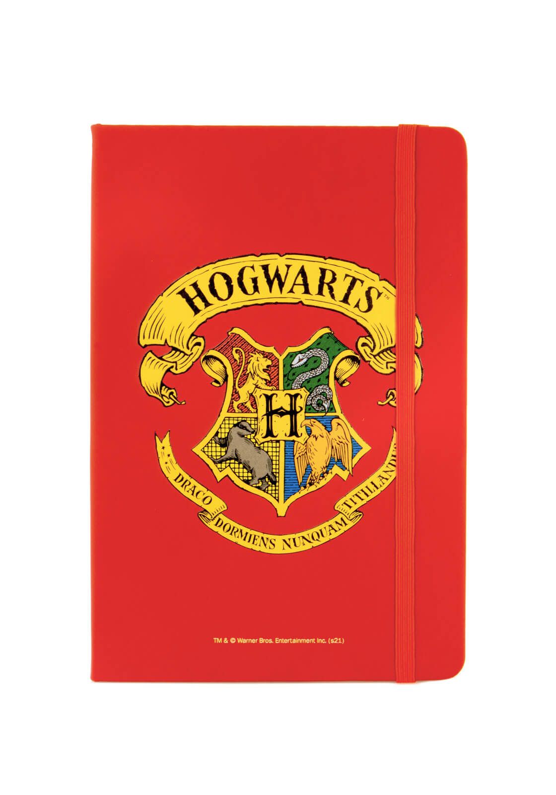 Harry Potter Hogwarts Red Hardcover Chequered A5 Notebook 