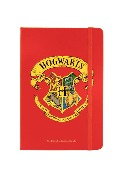 Harry Potter Hogwarts Red Hardcover Chequered A5 Notebook 