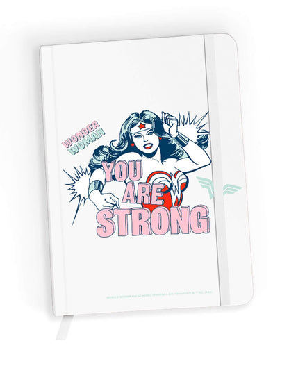 DC Comics Wonder Woman You are Strong Chequered Hardcover A5 Notebook DC Comics