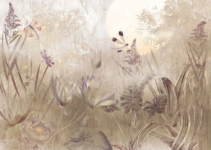 Dragonfly Pond Artistic Nature Scenery Nature Non-woven photo wallpaper  350 cm x 250 cm | 137" x 98"
