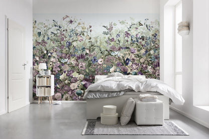 Botanical Design Flowers and Plants Floral Non-Woven Wall Mural  (W x H) 368cm x 248cm (144" x 98")